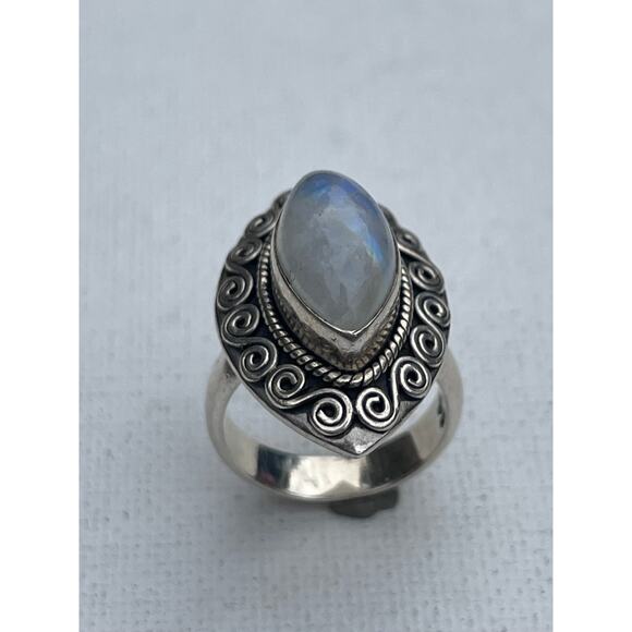 Doug Paulus Signed Moonstone Ring - Sterling Silver - Picture 3 of 4
